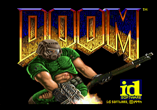 Doom title screen for Sega 32X